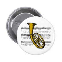 Tuba musical 04 B Pinback Button