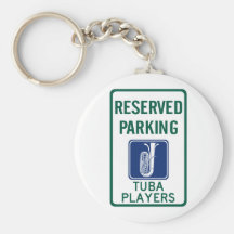 Tuba Players Parking Key Chains