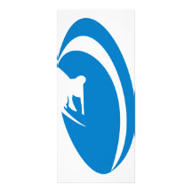 Tube Surfer Blue Rack Card Template