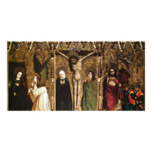 Tuchers Altar Middle Panel Of Scenes: The Annuncia Custom Photo Card