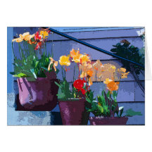 Tulip Flower Art Card