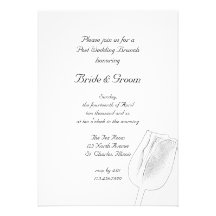 Tulip Sketch Post Wedding Brunch Invitation