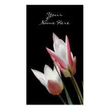 Tulips and iris business card