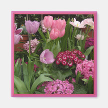 Tulips Daisies Hyacinths Magnet