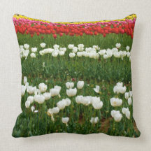 Tulips  Fields Throw Pillows