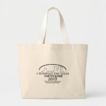 Tulsa Earthquake 2010 Canvas Bags