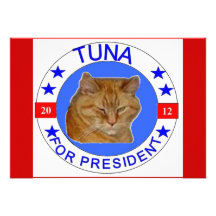 Tuna for President cards Personalized Invites