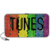 Tunes - Rainbow Background Mp3 Speaker