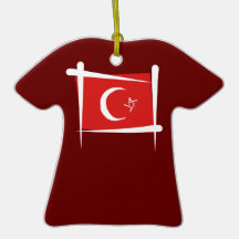 Turkey Brush Flag Ornaments