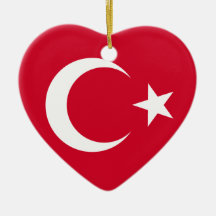 Turkey Flag Christmas Tree Ornaments