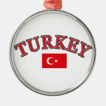 Turkey football design christmas tree ornament