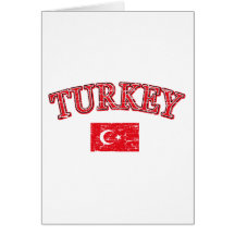 Turkey football design greeting cards