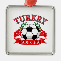 Turkey soccer ball designs ornament