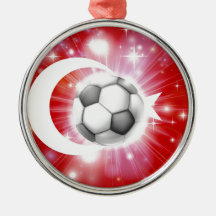 Turkey soccer flag ornaments