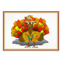 Turkey Tourist on Vacation Custom Invite