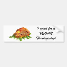Turkey votes vegan sticker bumper sticker