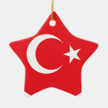 Turkish Flag Circle Ornaments