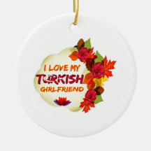 Turkish Girlfriend designs Christmas Ornament