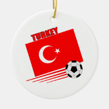 Turkish Soccer Team Christmas Ornaments