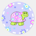 turle with flowers stickers