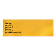 Turmeric Golden Yellow Business Card Template