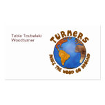 Turners Globe Funny Woodturning Earth Business Cards