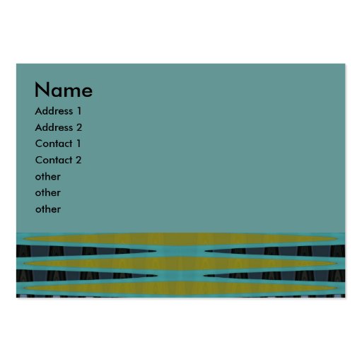 turquoise abstract business card template