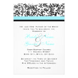 Turquoise and Black Wedding Invitation