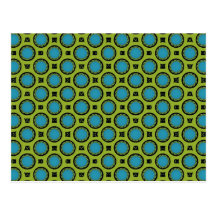 Turquoise and Yellow Postcards