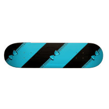 Turquoise Blue & Black Classy Bow Tie & Ribbon Skate Boards