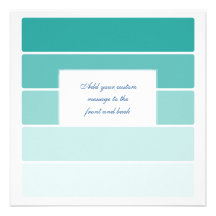 Turquoise Blue Paint Chip Invitation