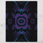 Turquoise Blue, Pink, and Black Floral Pattern. Flyer Design