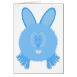 Turquoise Bunny Pom Pom Pal Card