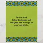 turquoise green circles flyer design