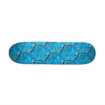 Turquoise Hexagon Tiles Skateboard Decks