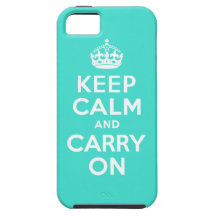 Turquoise Keep Calm and Carry On