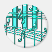Turquoise Piano Keyboard Magnet