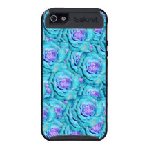 Turquoise roses cover for iPhone 5