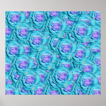 Turquoise roses poster