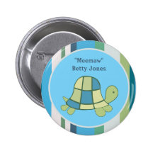 Turtle Bay Baby Shower | Birthday Button Custom