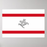 Tuscany, Italy flag Poster