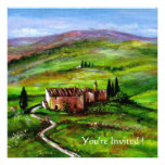 TUSCANY LANDSCAPE WITH GREEN HILLS INVITES