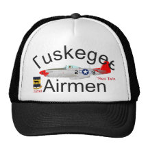 Tuskegee Airman P-51 Red Tails Mustang Trucker Hats
