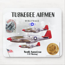 TUSKEGEE AIRMEN -301st Fighter Sq.- WW II Mousepads