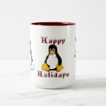 Tux Happy Holidays mugs