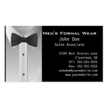 Tuxedo Business Card
