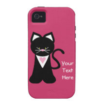 Tuxedo Cat (customizable) iPhone 4/4S Cases