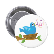 Tweeting Bird Button