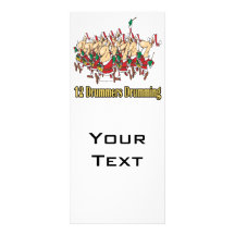 twelve drummers drumming 12th twelfth day rack cards