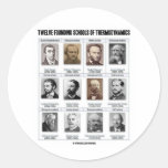 Twelve Founding Schools Of Thermodynamics Round Stickers